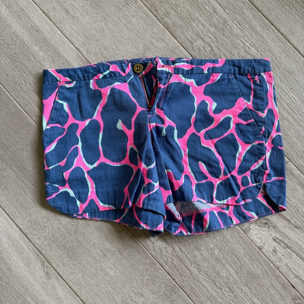 Lilly Pulitzer Pink and Blue Patterned Shorts